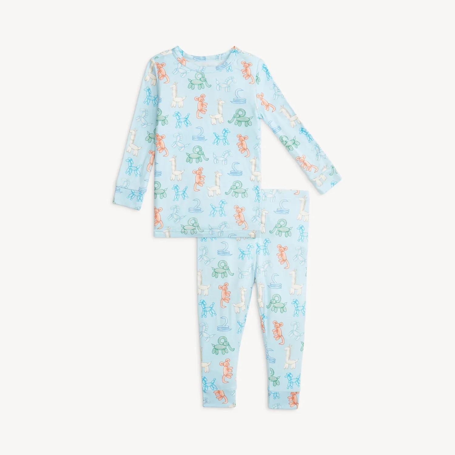 BF Blue Party Animals Glow in the Dark PJ Toddler Set