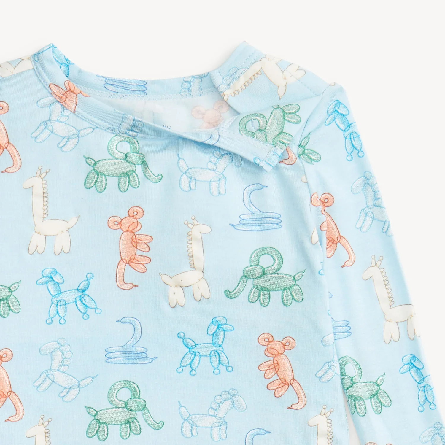 BF Blue Party Animals Glow in the Dark PJ Toddler Set - Image 3