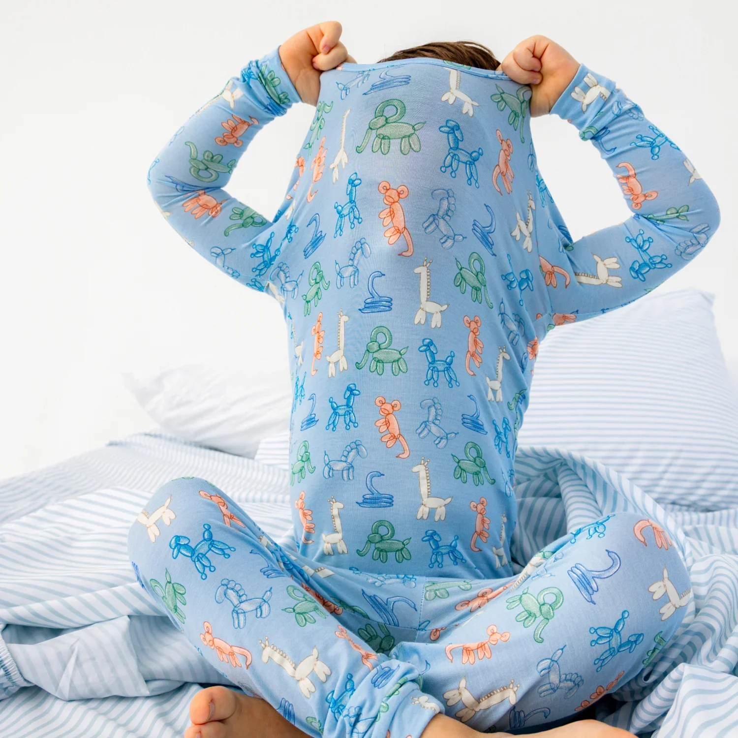 BF Blue Party Animals Glow in the Dark PJ Toddler Set - Image 4