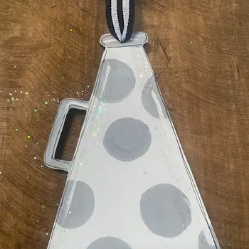 Cheer Megaphone Christmas Ornament - Personalizable
