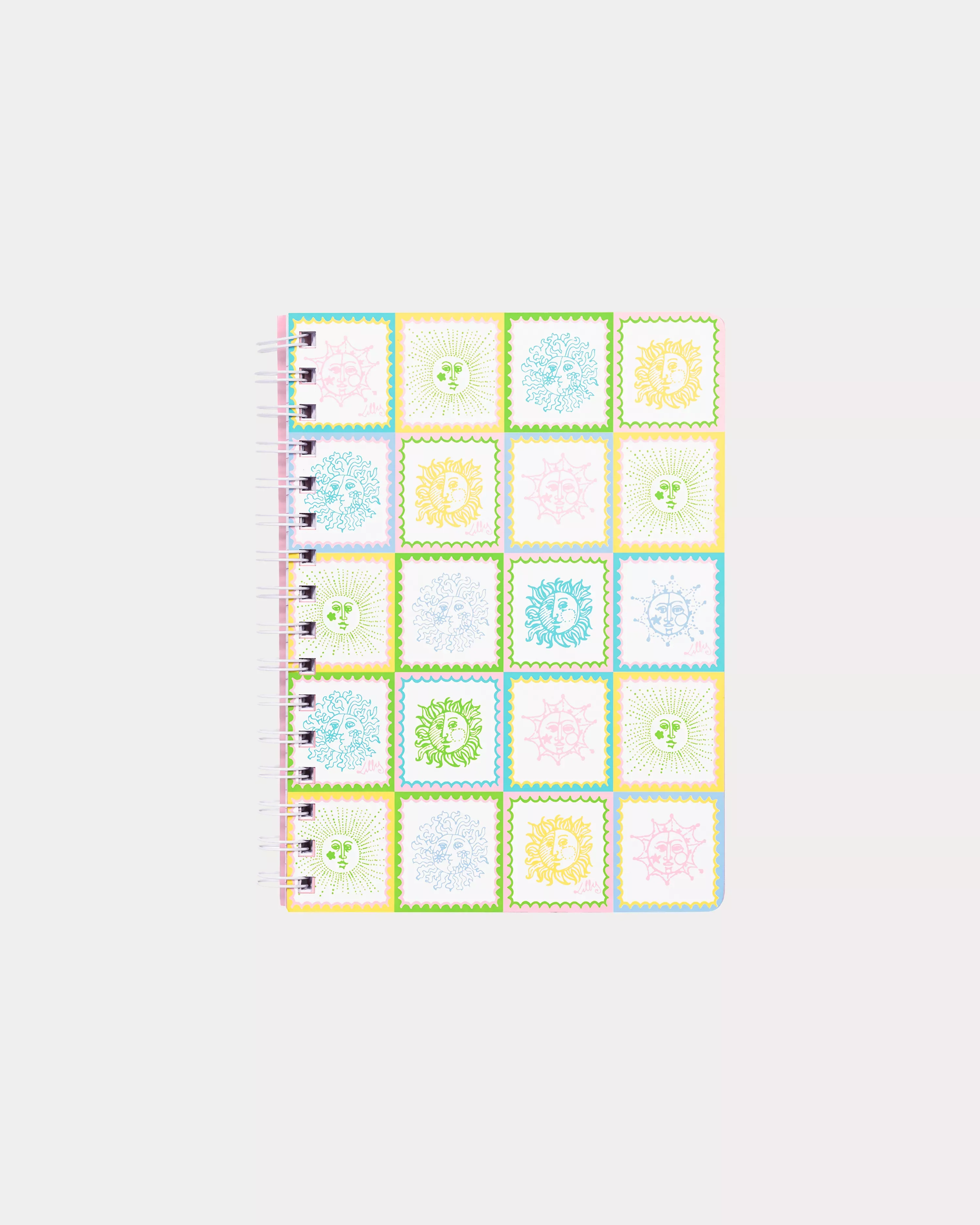 Concealed Spiral Mini Notebook, Lilly Garden