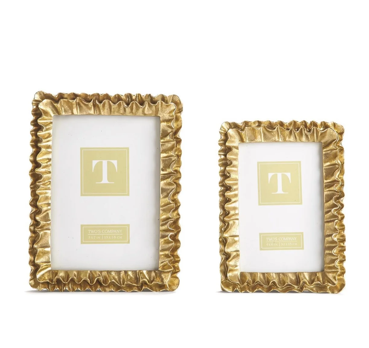 Gold Ruffles Photo Frame, 2 sizes