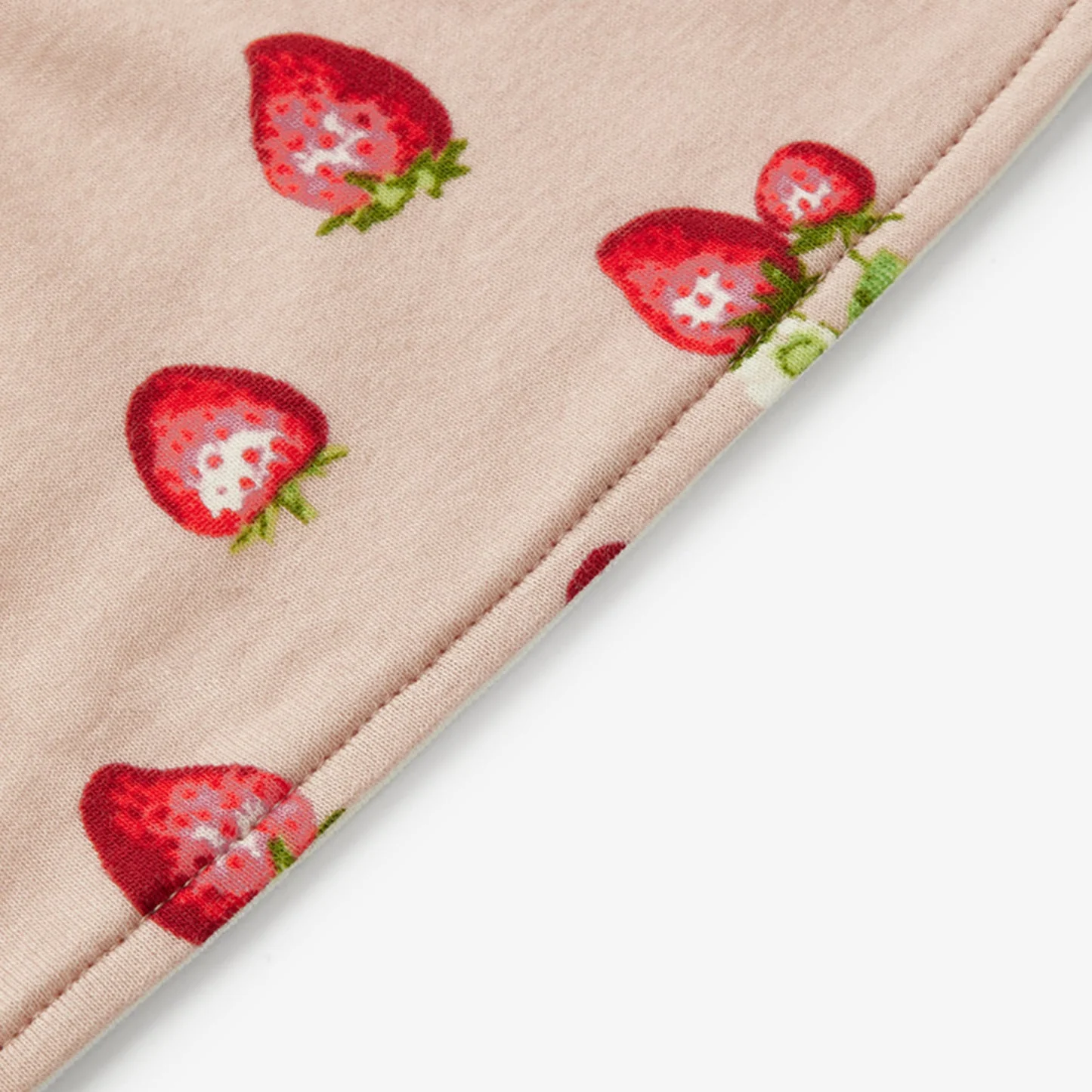 Milkbarn Organic Cotton Kerchief Bib Strawberry - Image 3