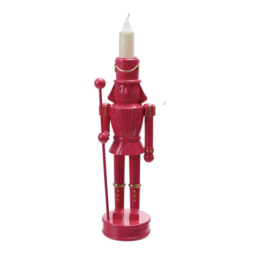Nutcracker Shaped Taper Candle Holder, 3 Styles - Image 3