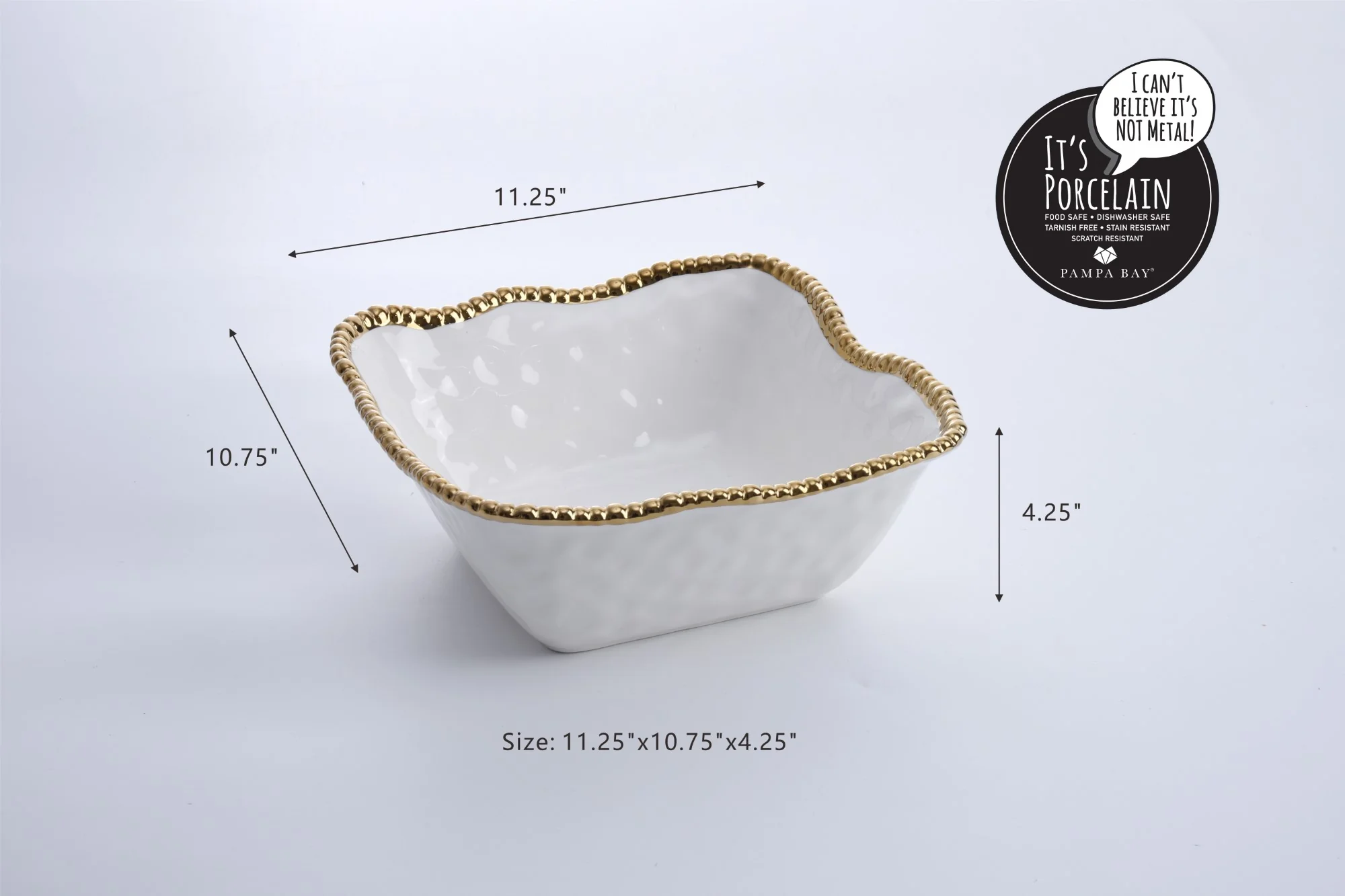 Pampa Bay Large Square Salad Bowl - Image 2