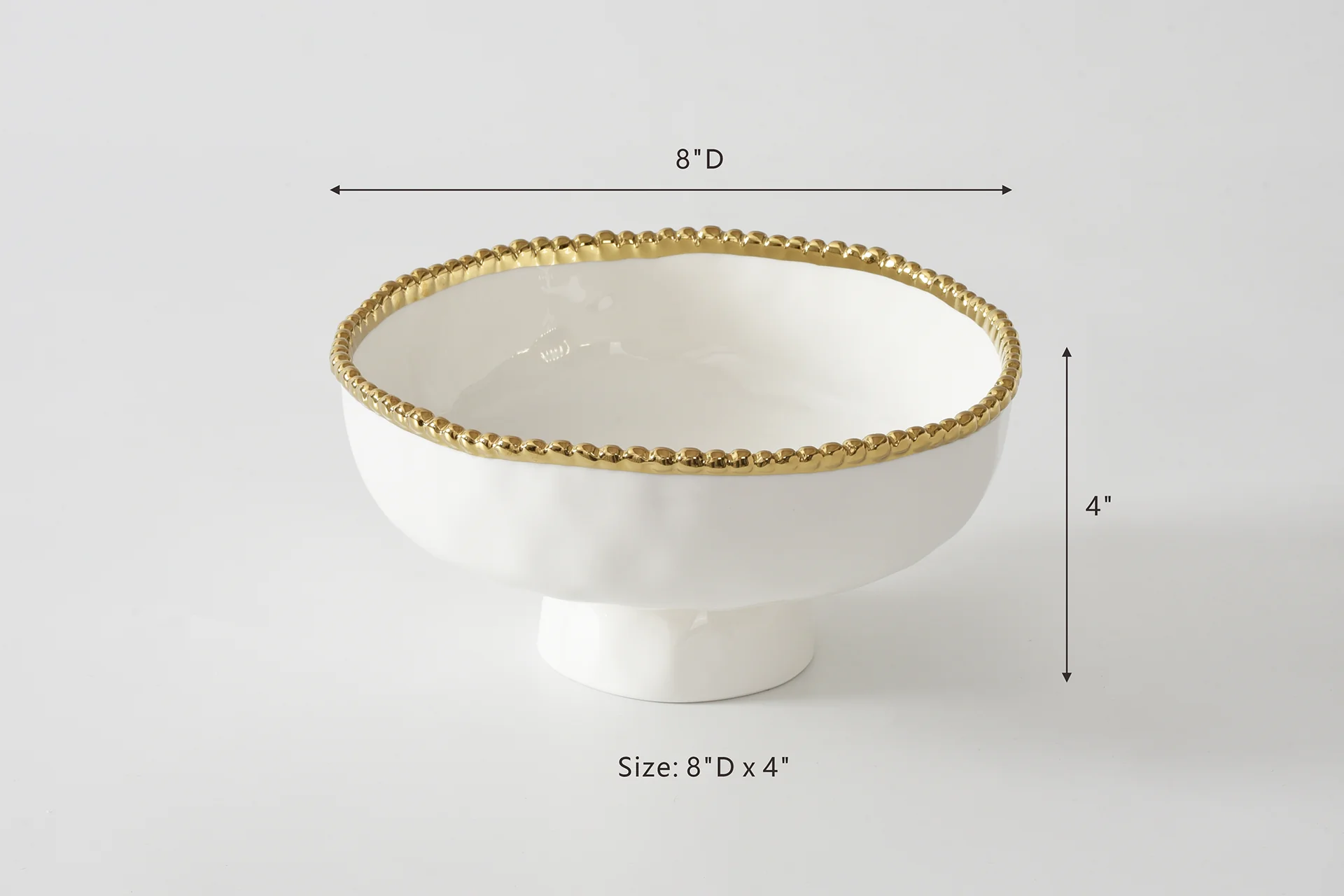 Pampa Bay Medium Footed Bowl Beaded - Image 3