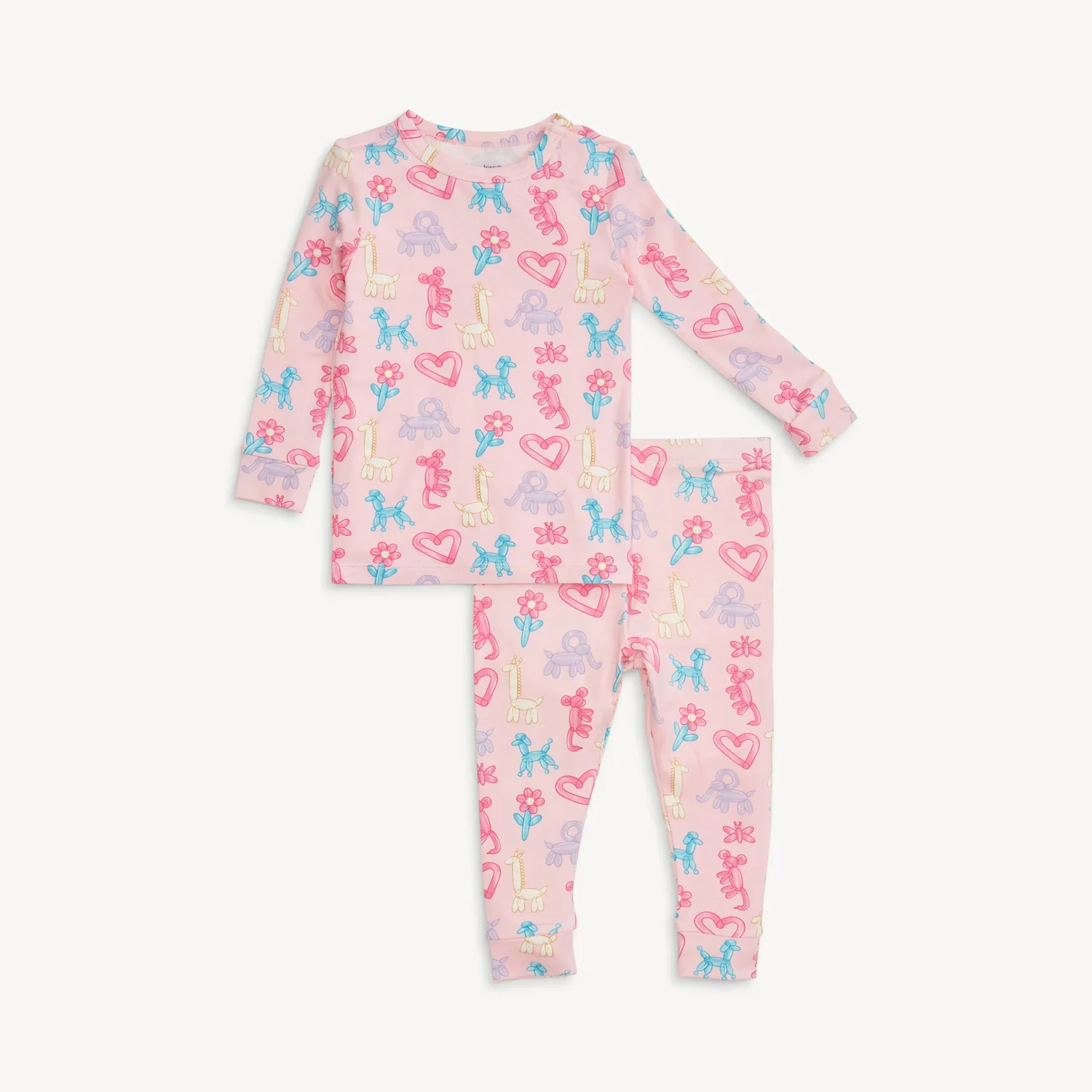 BF Pink Party Animals Glow in the Dark PJ Toddler Set