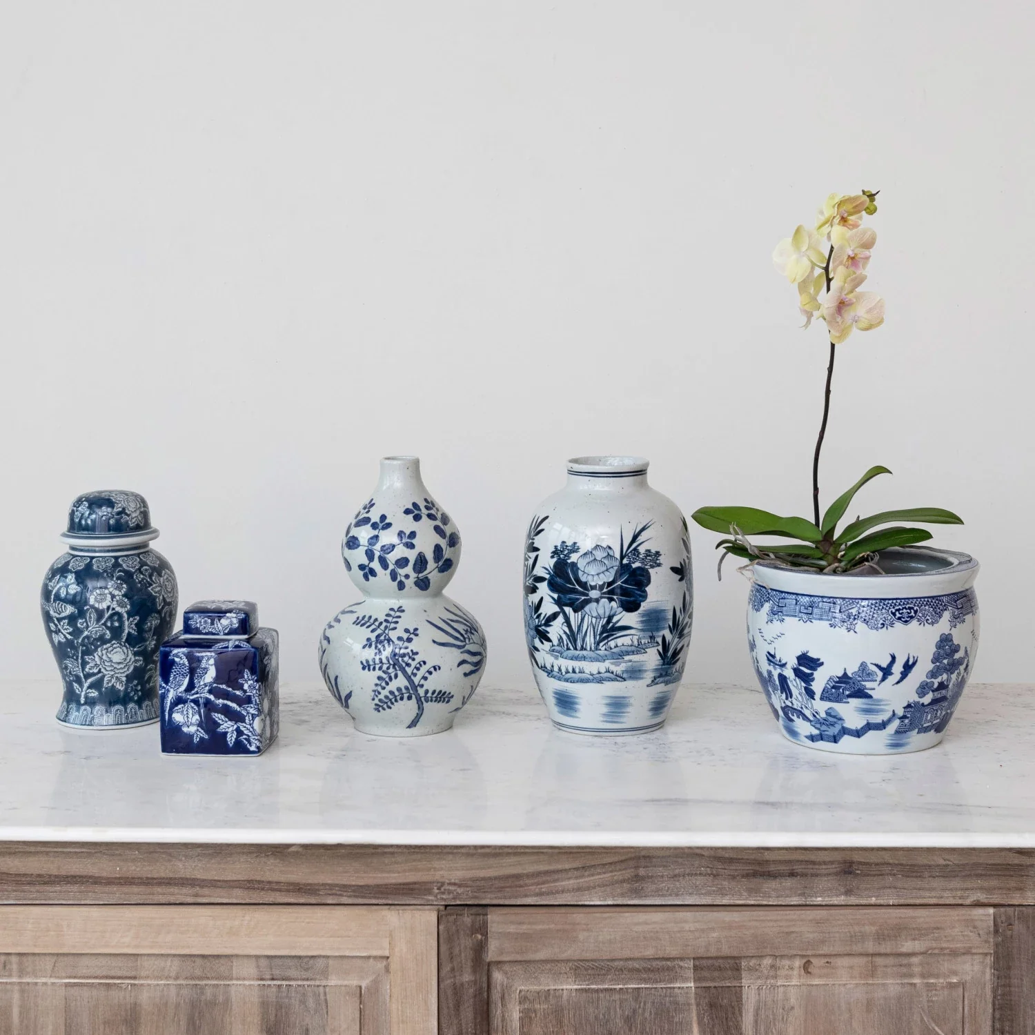Hand-Painted Stoneware Vase - Image 2