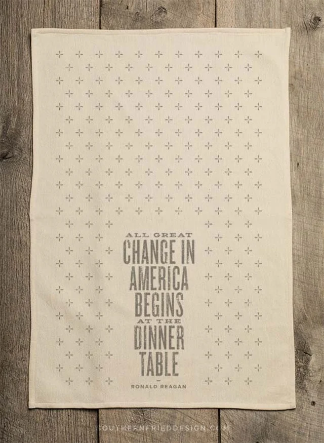 Ronald Reagan Quote Kitchen Towel - Image 2
