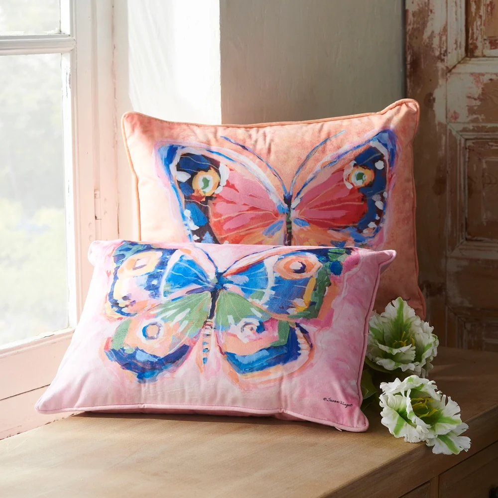 Springtime Flutter Butterfly Pillow - Image 2