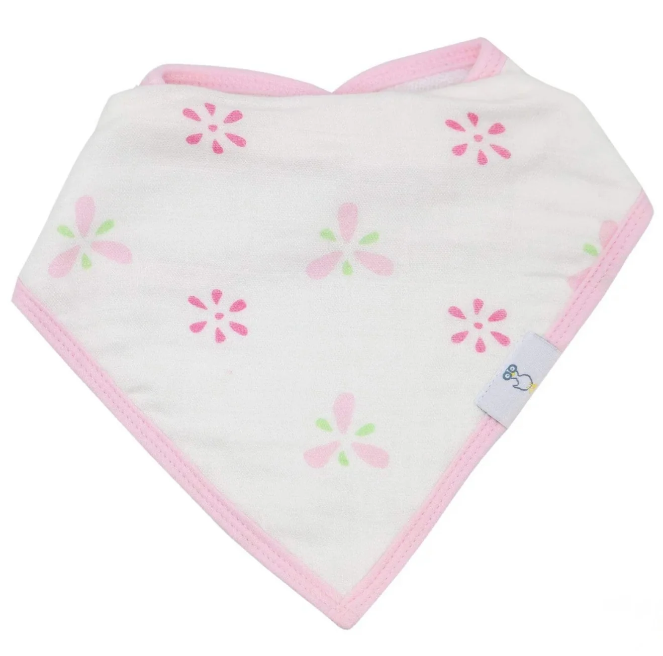 Watermelon Popsicle & Flowers 2 Pack Muslin/Terry Cloth Bib Set - Image 3